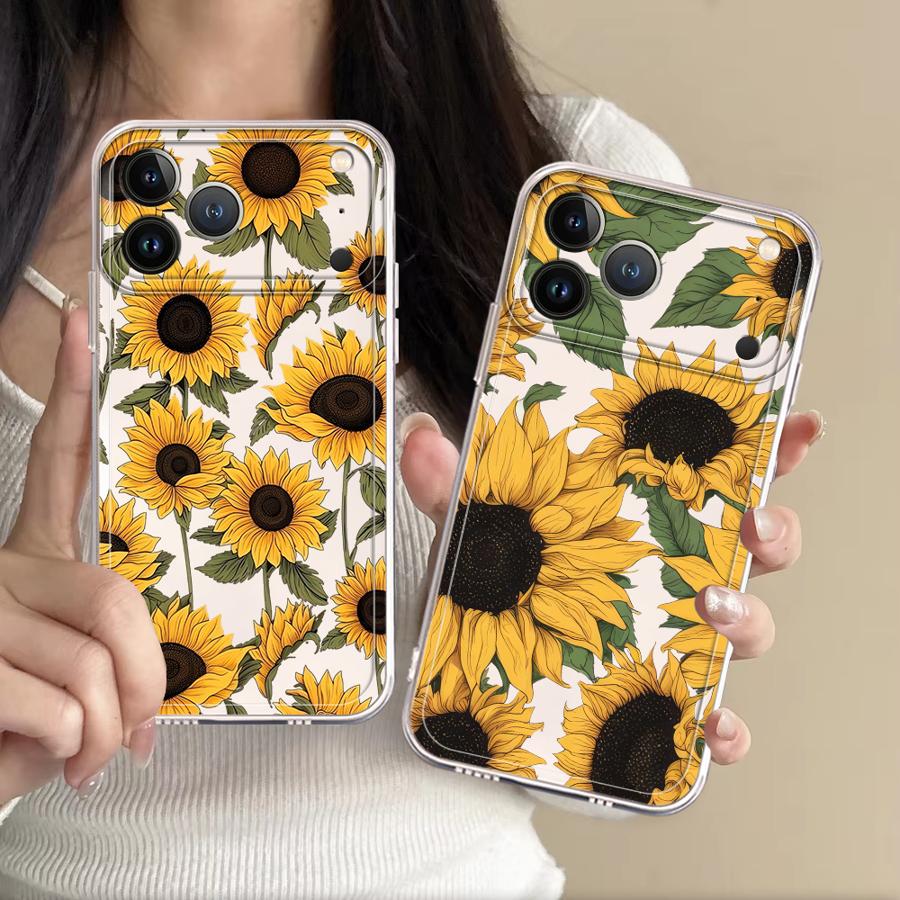 Apple Iphone 15 Pro Max - เคสลายดอกทานตะวันน่ารักสำหรับ Apple iPhone 17 Pro Max