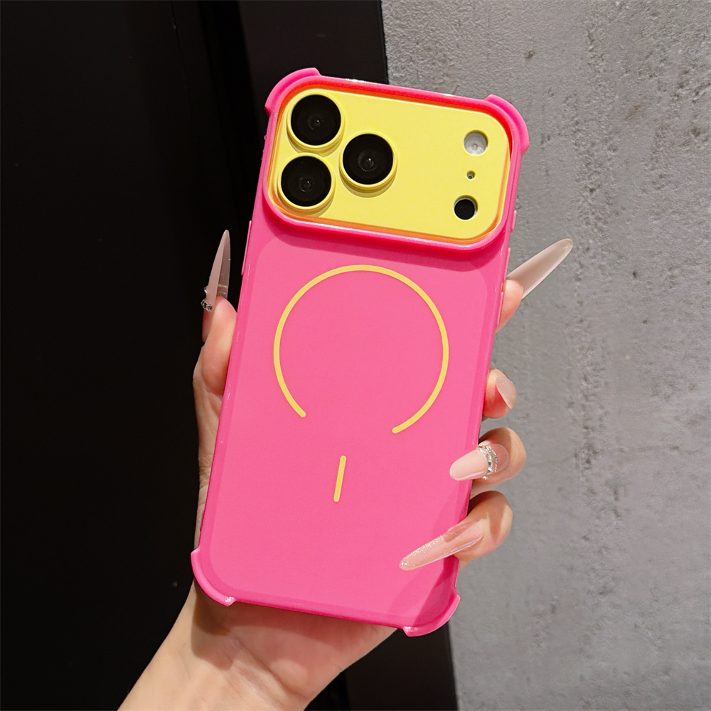 Apple Iphone 15 Pro Max - เคสโทรศัพท์แบบมีสีตัดกันสำหรับ iPhone 17 16 15 Pro