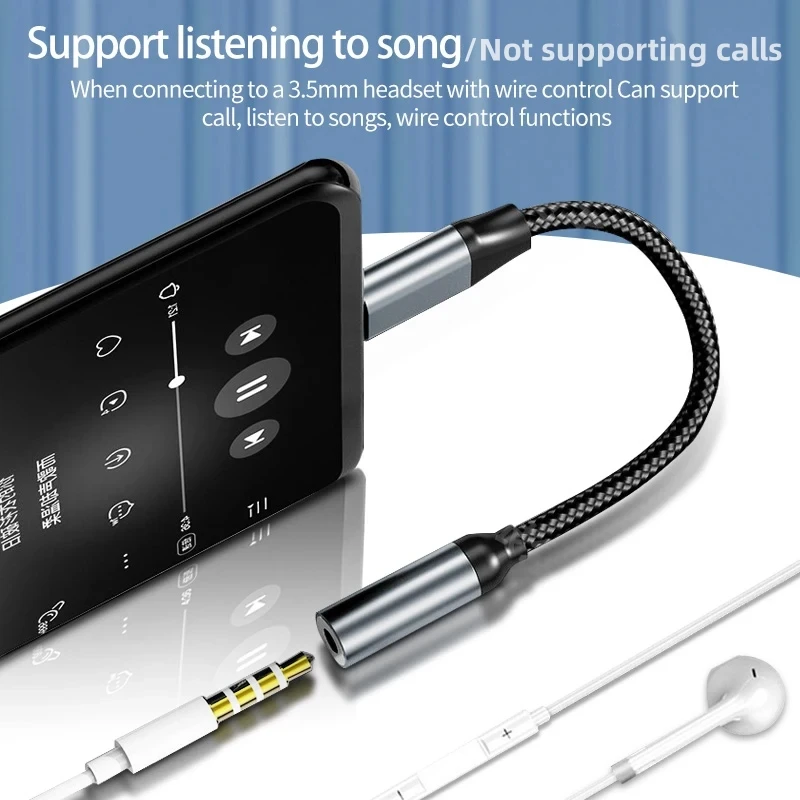 Wired Earphone Lightning - Lightning ถึง 3.5 มม.อะแดปเตอร์ Aux 3