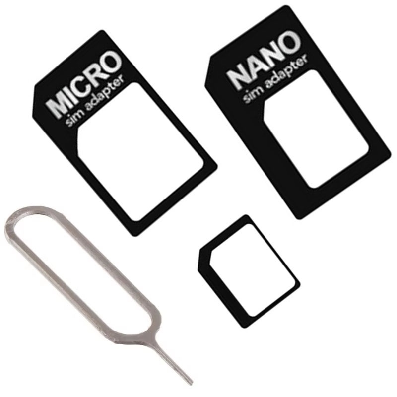 Iphone Tablet Accessories - อะแดปเตอร์แปลงซิมการ์ดนาโนเป็นไมโคร 4 in 1 พร้อมเข็มจิ้มถาดซิม สำหรับแท็บเล็ต