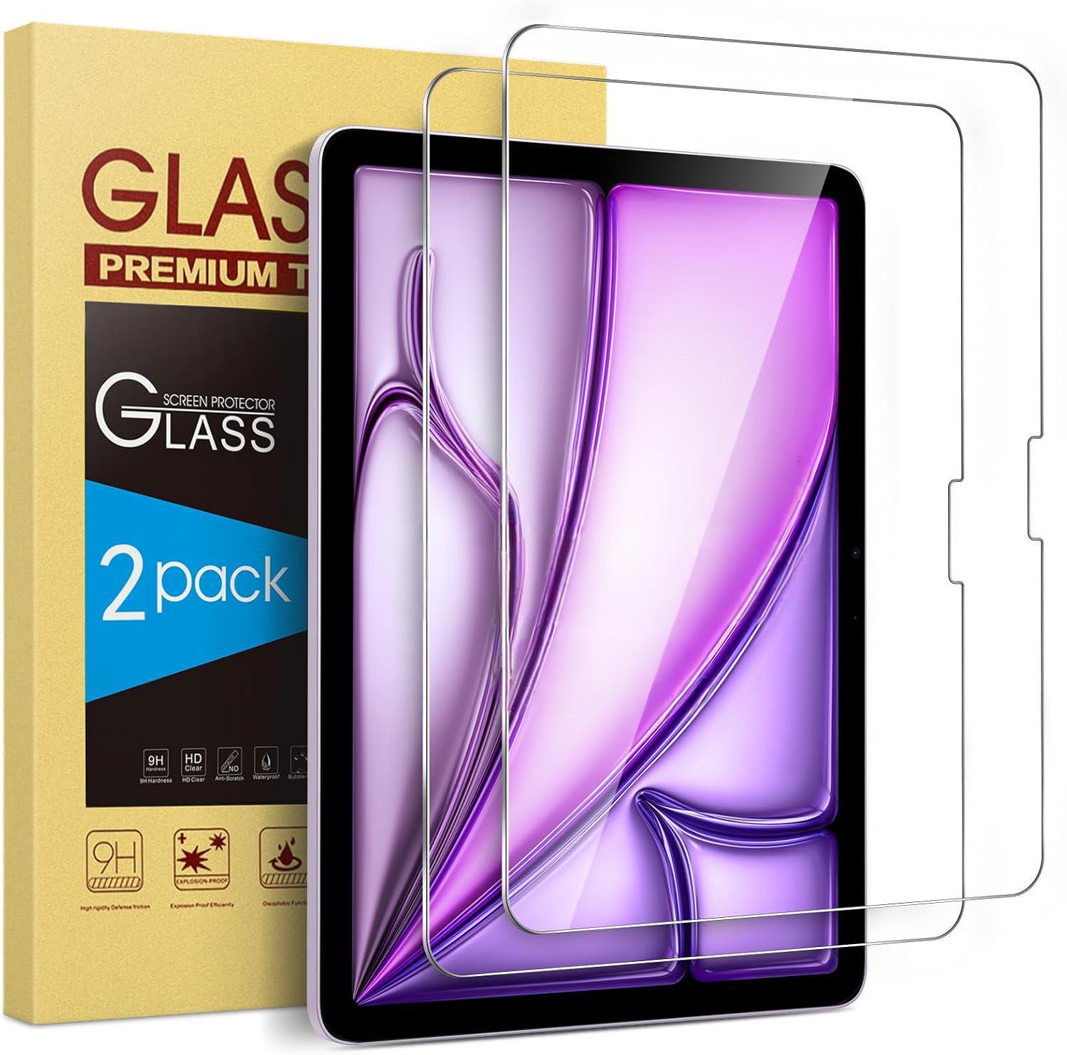 Temu Tablet Accessories - 2pcs กระจกนิรภัย 9H สําหรับ iPad Air