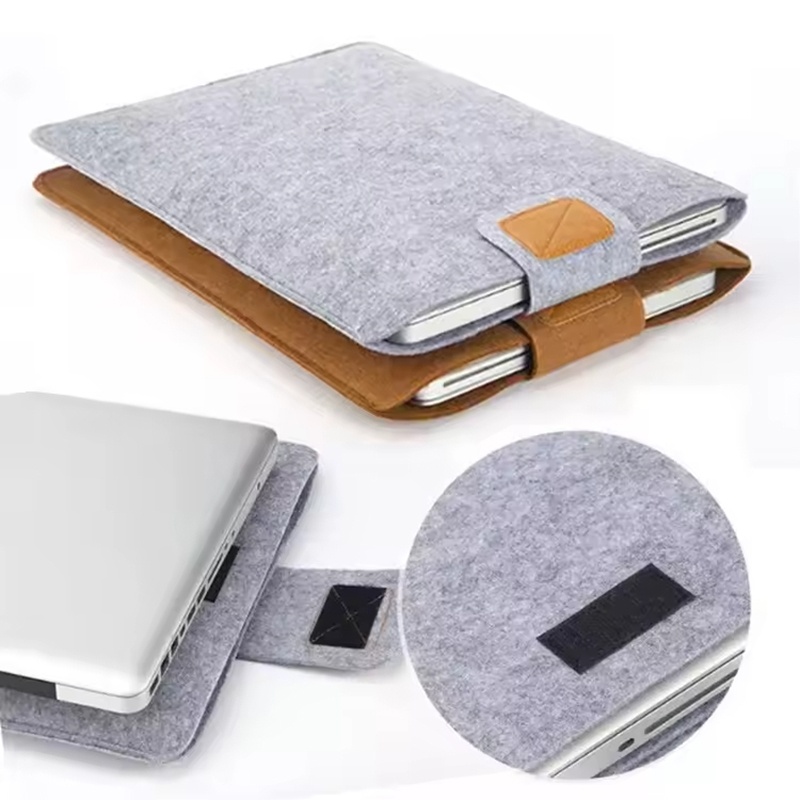 Tablet Accessories Bag - กระเป๋าผ้าสักหลาดป้องกันรอยขีดข่วนแบบพกพากระเป๋าแล็ปท็อปแท็บเล็ตป้องกันกรณีเก็บของน้ำหนักเบาสำหรับแมคบุคแอร์โปร 11 13 15 นิ้วแล็ปท็อป