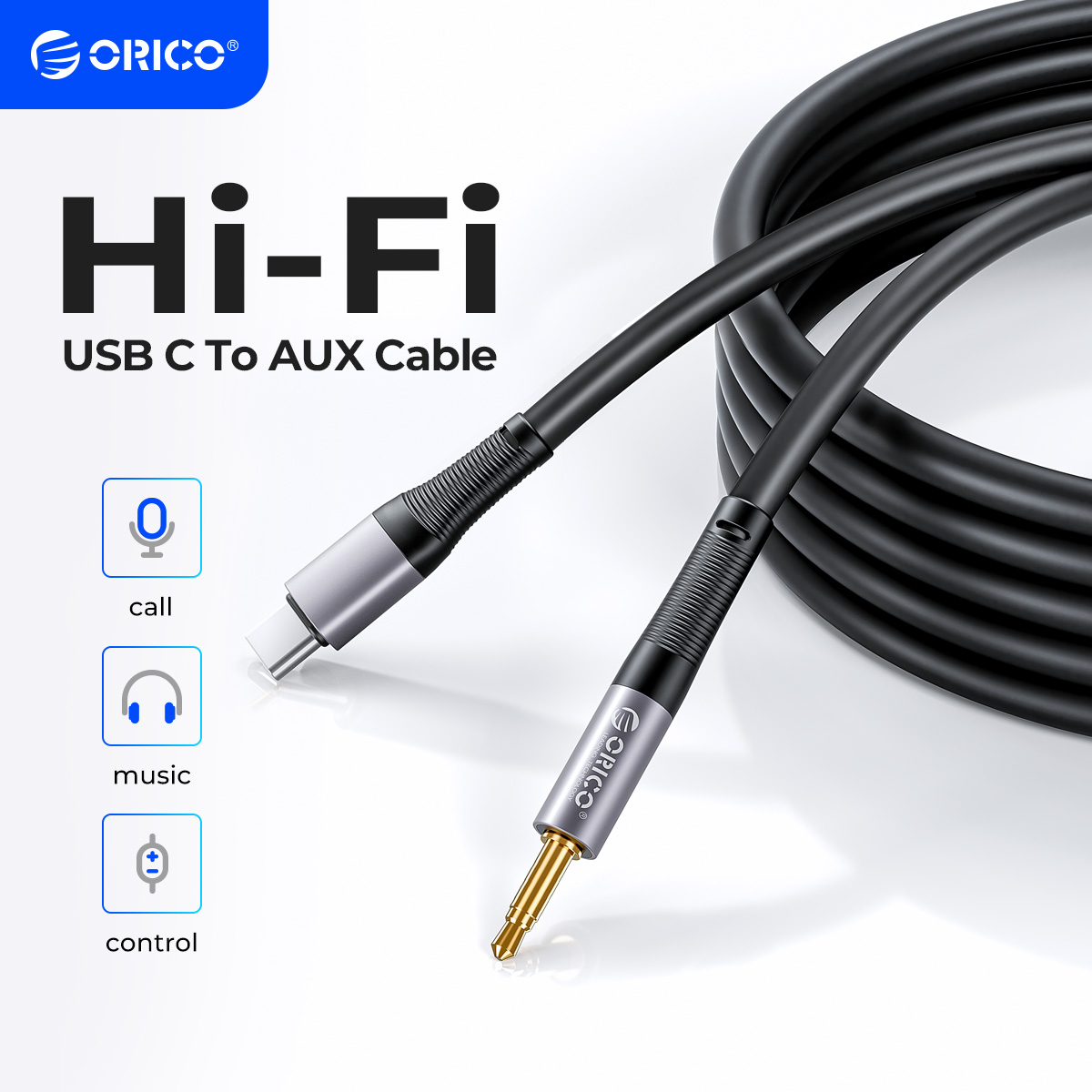 Wired Earphone Lightning - ORICO USB C ถึง3.5MM สายแจ็คสัญญาณเสียง AUX