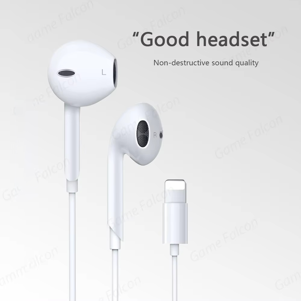 Wired Earphone Lightning - สำหรับไอโฟน 15 14 13 โปรชุดหูฟังบลูทูธความละเอียดสูงแบบมีสายประเภท-C 3.5