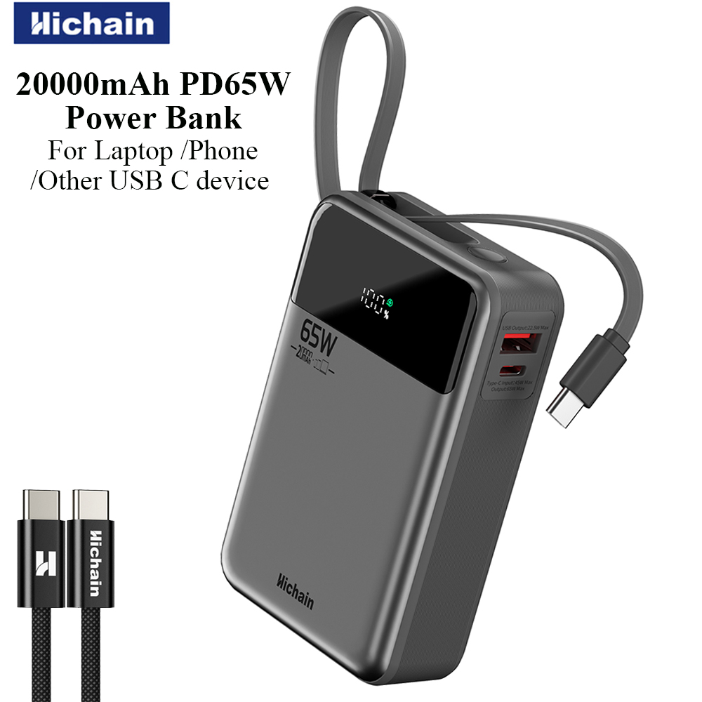 Wired Earphone Lightning - ฮิเชน PD65W พาวเวอร์แบงค์ 20000mAh สาย USB-C
