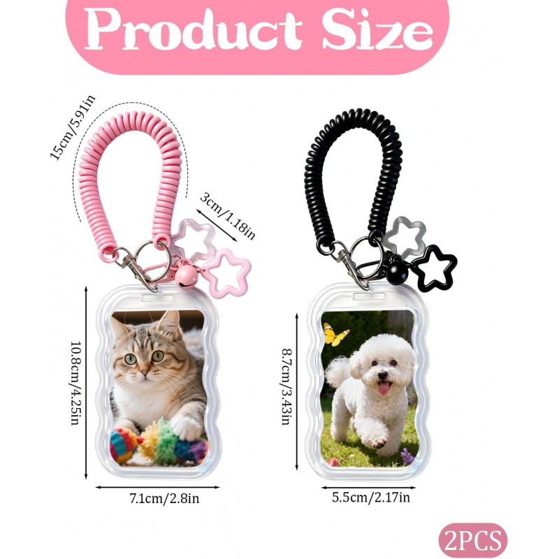 พวงกุญแจใส่การ์ดรูปน่ารัก 2 ชิ - Tablet Cute Accessories บทวิจารณ์และราคา