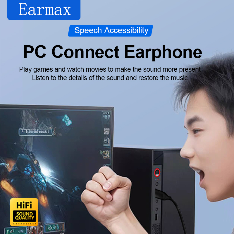 สายหูฟังคอมพิวเตอร์ตั้งโต๊ะ3ขา - Wired Earphone Lightning บทวิจารณ์และราคา