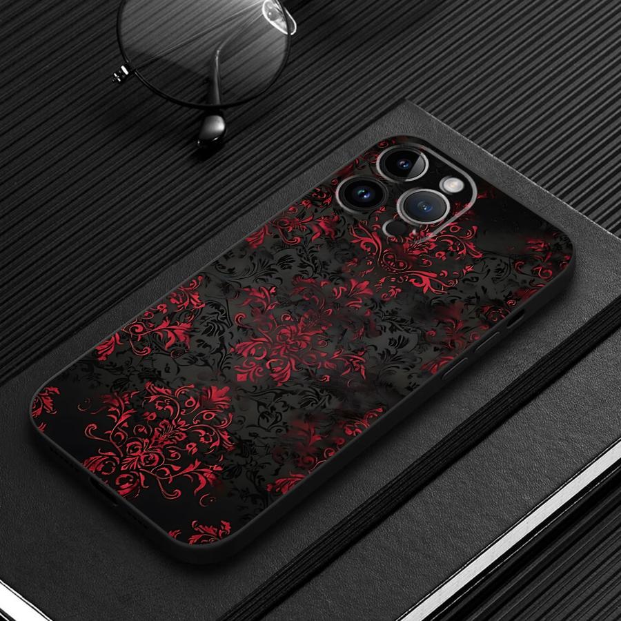 เคสโทรศัพท์ลายลูกไม้สีดำและสีแ - Apple Iphone 15 Pro Max บทวิจารณ์และราคา