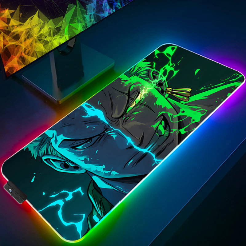 ONE PIECE Zoro Mouse Pad RGB อ - Tablet Cute Accessories บทวิจารณ์และราคา