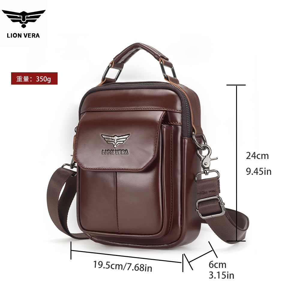 LION VERA กระเป๋าสะพายหนังแท้ส - Tablet Accessories Bag บทวิจารณ์และราคา
