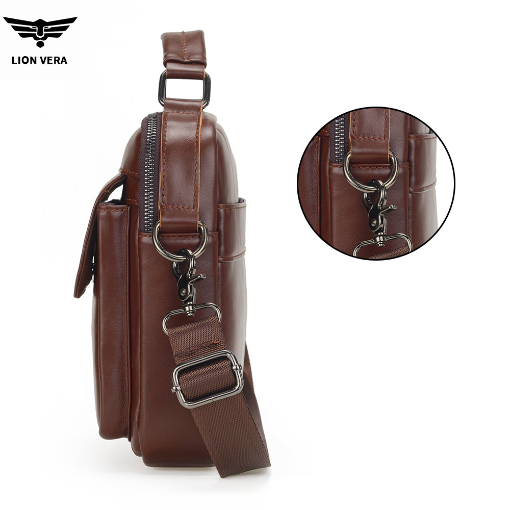 LION VERA กระเป๋าสะพายหนังแท้ส - Tablet Accessories Bag บทวิจารณ์และราคา