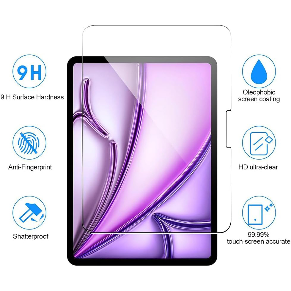 2pcs กระจกนิรภัย 9H สําหรับ iP - Temu Tablet Accessories บทวิจารณ์และราคา