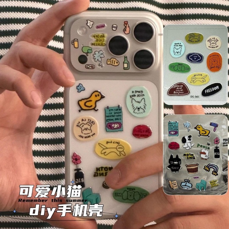 สติกเกอร์เรซิ่นใสลายการ์ตูนแมว - Tablet Cute Accessories บทวิจารณ์และราคา